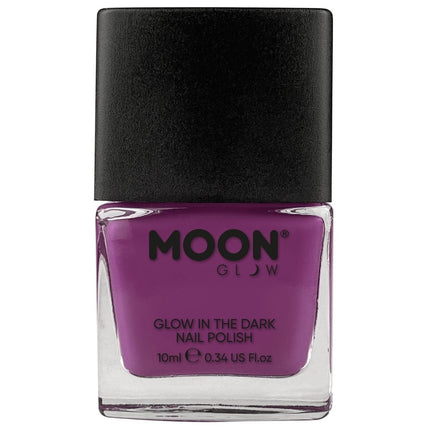 Moon Glow Glow in the Dark Nail Polish Purple 14ml van Moon Creations koop je bij Partywinkel