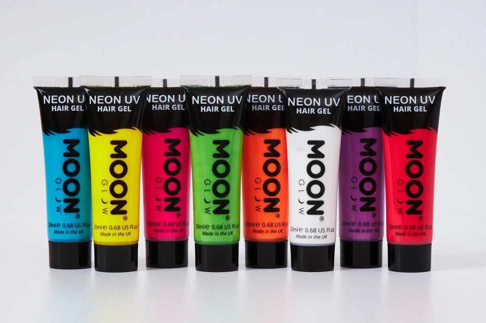 Moon Glow Neon UV Hair Gel Intense Blue 20ml van Moon Creations koop je bij Partywinkel