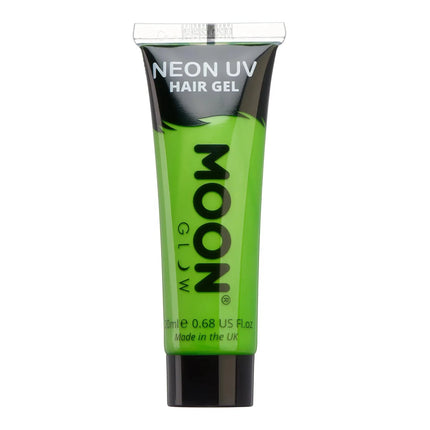 Moon Glow Neon UV Hair Gel Intense Green 20ml van Moon Creations koop je bij Partywinkel