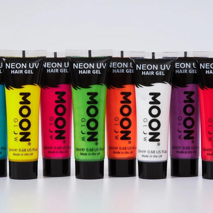 Moon Glow Neon UV Hair Gel Intense Green 20ml van Moon Creations koop je bij Partywinkel