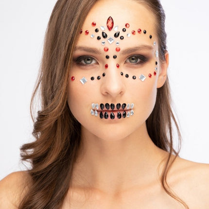 Moon Terror Halloween Face Jewels Day of the Dead van Moon Creations koop je bij Partywinkel
