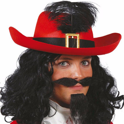 Musketier Hoed Rood van Fiestas Guirca koop je bij Partywinkel