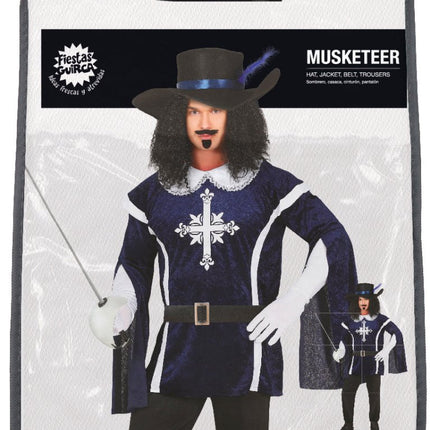 Musketier Kostuum Heren Blauw van Fiestas Guirca koop je bij Partywinkel