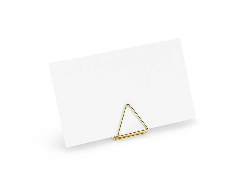 Naamkaarthouders Triangle Goud 2,3cm 10st van Partydeco koop je bij Partywinkel