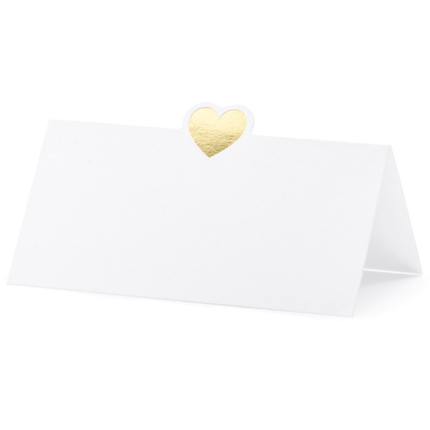 Naamkaartjes Goud 10cm 10st van Partydeco koop je bij Partywinkel