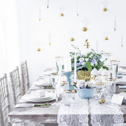 Naamkaartjes Goud Blad 10cm 10st van Partydeco koop je bij Partywinkel