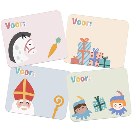 Naamstickers Cadeau Sint en pieten van Folat koop je bij Partywinkel