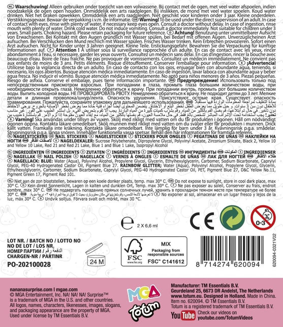 Nanana Nagel Set Britney van Totum koop je bij Partywinkel