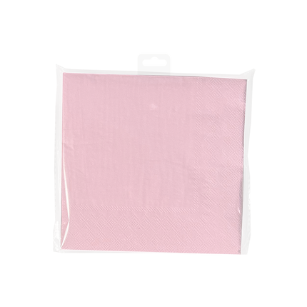 Serwetki jasnoróżowe pastelowe 16,5cm 8szt