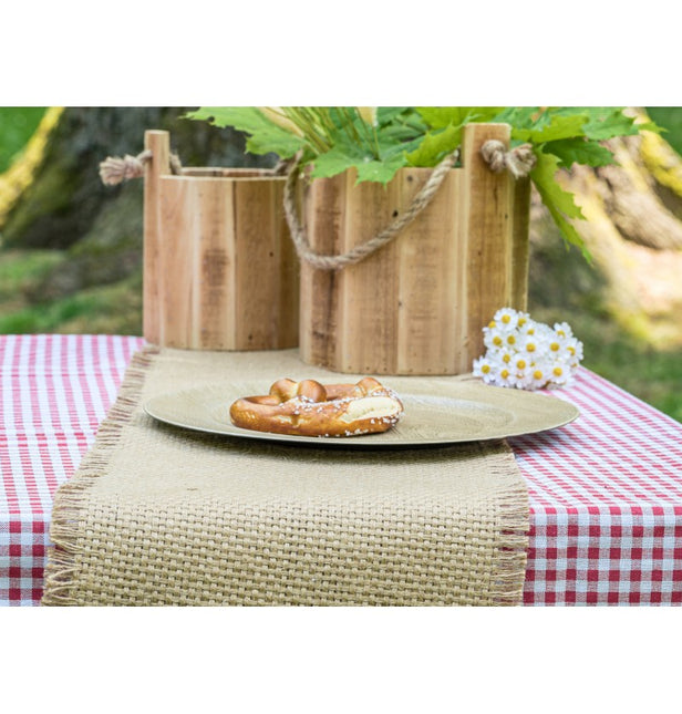 NATURALNA PLECIONA WSTĄŻKA JUTOWA 10 CM X 3 M