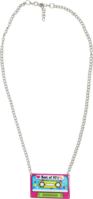 Neon 80S Ketting Cassette van Fiestas Guirca koop je bij Partywinkel