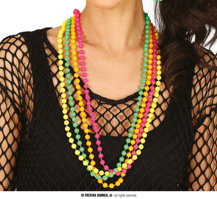 Neon 80S Kettingen 4st - Partywinkel - 8434077272152