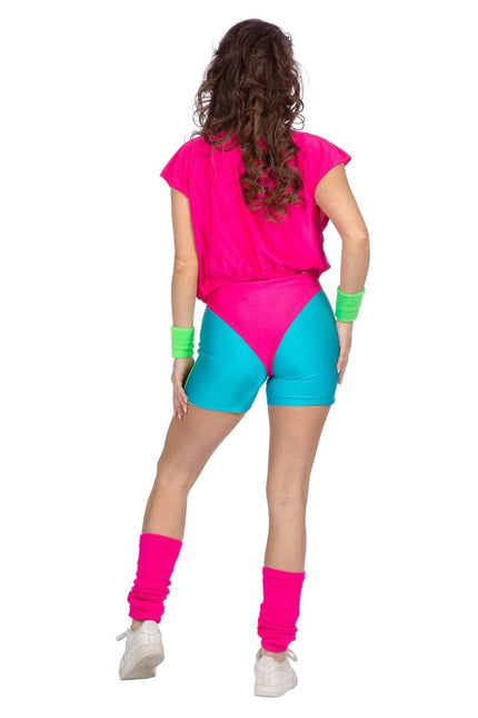 Neon 80S Kostuum Dames Aerobic 4 delig van Wilbers & Wilbers koop je bij Partywinkel