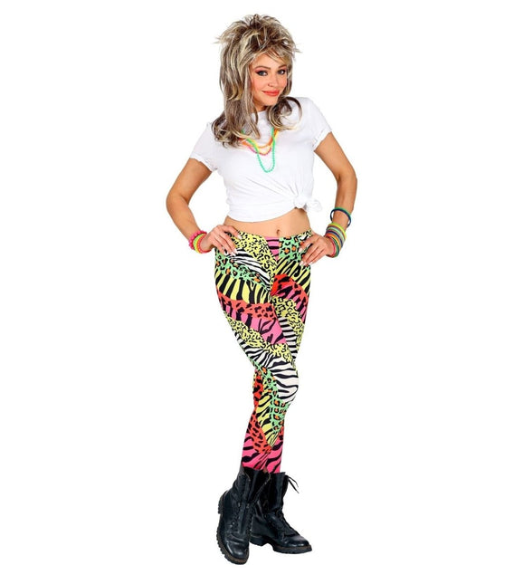 Neon 80S Legging Dames Gekleurd van Widmann koop je bij Partywinkel