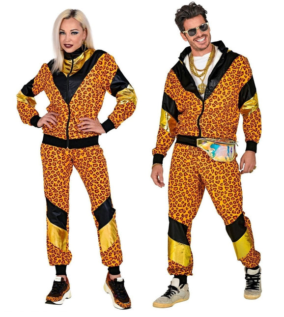 Neon 80S Trainingspak Fout Luipaard Print van Widmann koop je bij Partywinkel