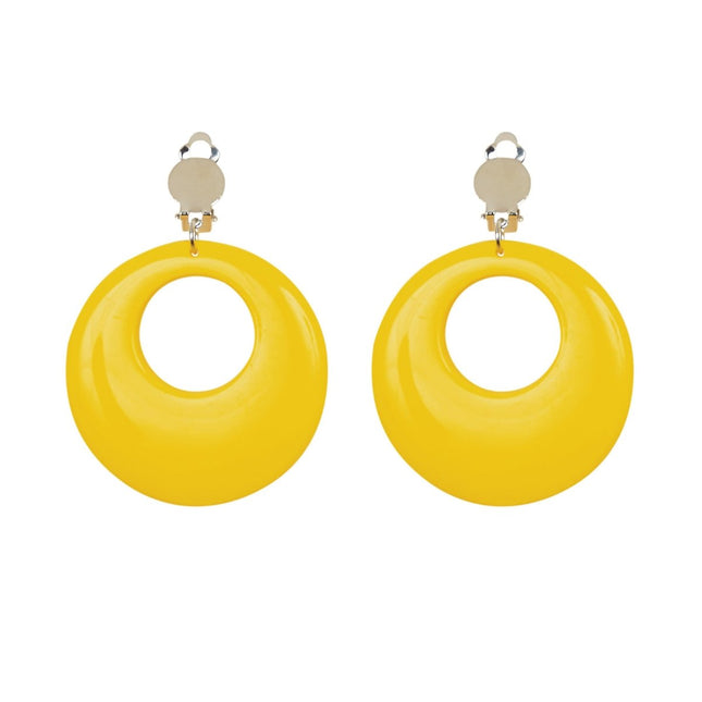 Neon Gele Oorbellen van Widmann koop je bij Partywinkel