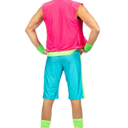 Neon Kostuum Heren Aerobic 3 delig van Wilbers & Wilbers koop je bij Partywinkel