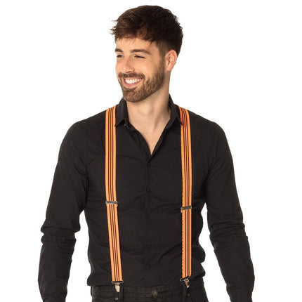 Neon Oranje Bretels Ruches van Boland koop je bij Partywinkel