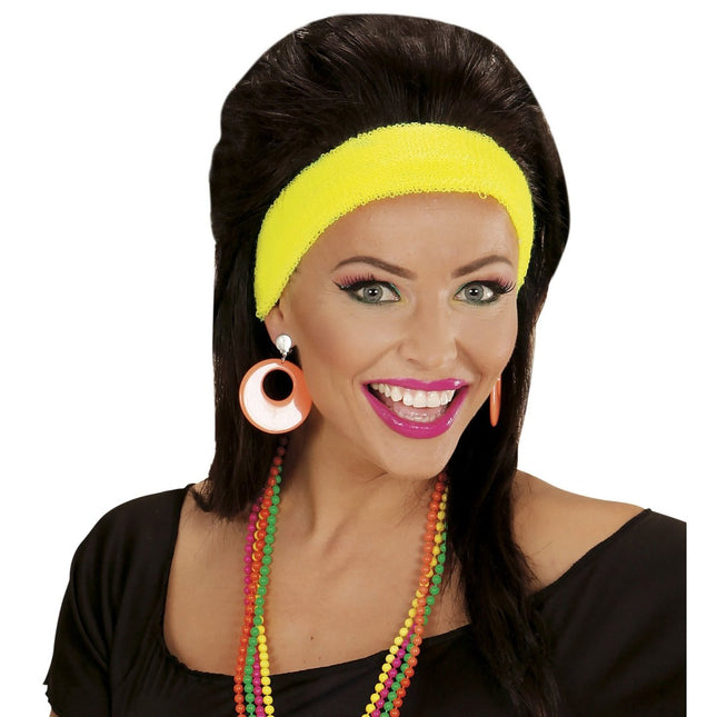 Neon Oranje Oorbellen van Widmann koop je bij Partywinkel