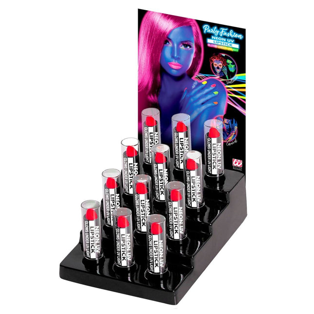 Neon Rode Lippenstift van Widmann koop je bij Partywinkel