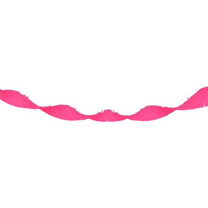 Neon roze Crepe Papier Slinger - 18 meter van Folat koop je bij Partywinkel