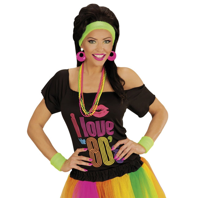 Neon Roze Oorbellen van Widmann koop je bij Partywinkel