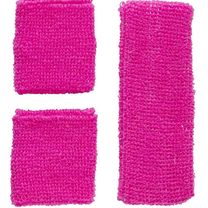 Neon Roze Zweetbandjes 2 delig van Widmann koop je bij Partywinkel