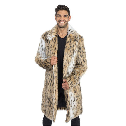 Nepbont Lange Jas – Dierenprint – Unisex van CHAKS koop je bij Partywinkel