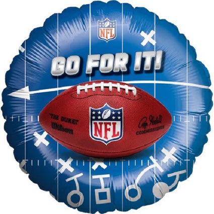 Balonik NFL Helium, niebiesko-czerwony, pusty, 45 cm