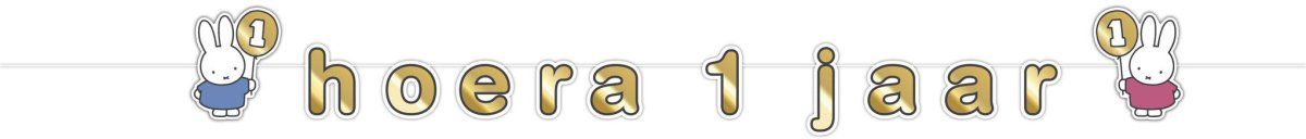 Nijntje Letterslinger 1 Jaar 2m van Haza Witbaard koop je bij Partywinkel