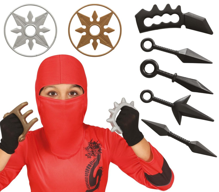 Ninja Accessoireset 10 delig - Partywinkel - 8434077166482