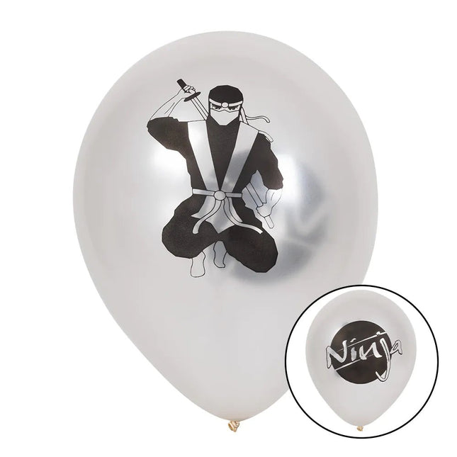 Ninja Ballonnen 25cm 6st van Boland koop je bij Partywinkel