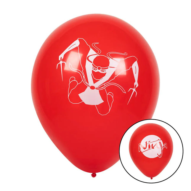 Ninja Ballonnen 25cm 6st van Boland koop je bij Partywinkel