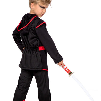 Ninja Kostuum Rood Zwart Jongen van Wilbers & Wilbers koop je bij Partywinkel