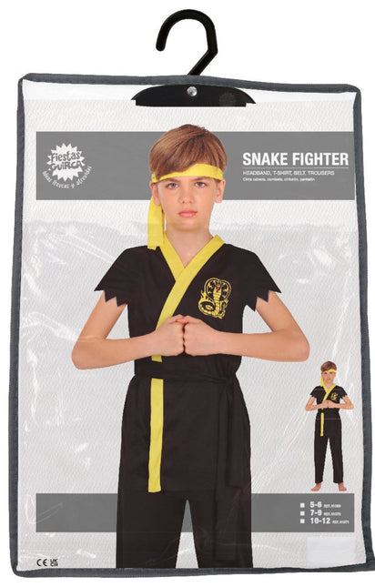 Ninja Kostuum Zwart Geel Jongen van Fiestas Guirca koop je bij Partywinkel
