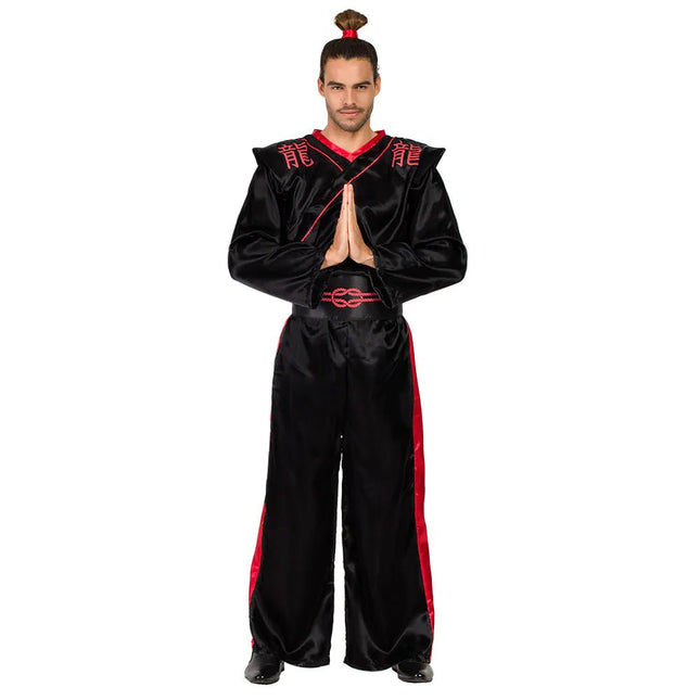 Ninja Kostuum Zwart Rood Heren van Boland koop je bij Partywinkel