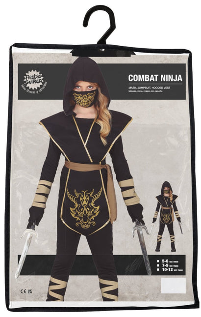 Ninja Pak Zwart Goud Meisje van Fiestas Guirca koop je bij Partywinkel