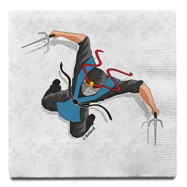 Ninja Servetten 33cm van Boland koop je bij Partywinkel