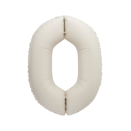 Nude Cijfer Ballon 0 Jaar Mat 86cm van Unique koop je bij Partywinkel