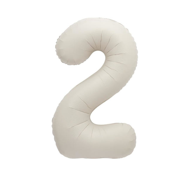 Nude Cijfer Ballon 2 Jaar Mat 86cm van Unique koop je bij Partywinkel