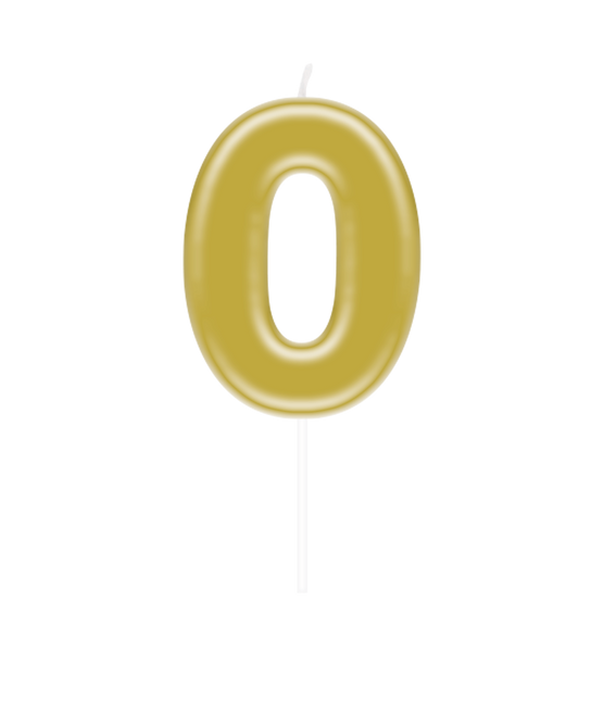0 Rok Świeca Złota 10,5cm