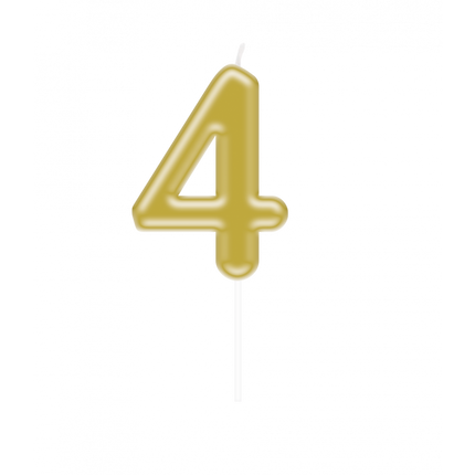4-letnia świeca złota 10,5 cm