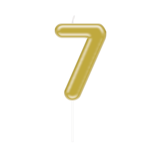 świeca 7-letnia złota 10,5 cm