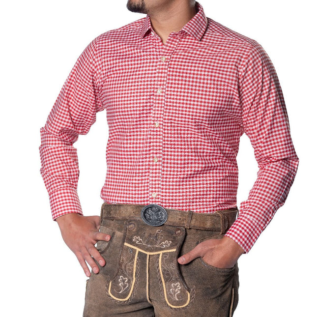 Oktoberfest Blouse Rood Heren - Partywinkel - 8720847791061