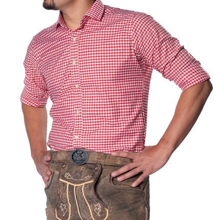 Oktoberfest Blouse Rood Heren - Partywinkel - 8720847791061
