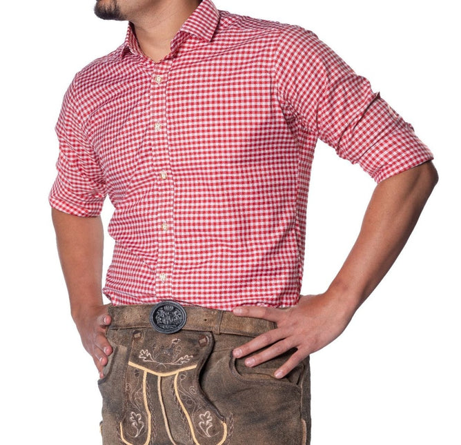 Oktoberfest Blouse Rood Heren - Partywinkel - 8720847791061