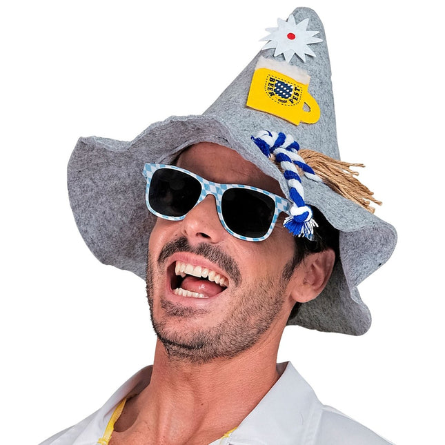 Oktoberfest Hoed Tiroler Met Edelweiss En Bierpul van Widmann koop je bij Partywinkel