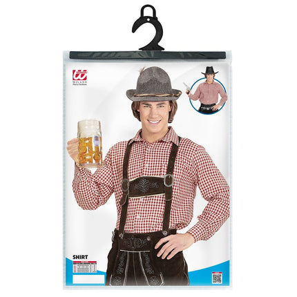 Oktoberfest Shirt Rood Wit Heren van Widmann koop je bij Partywinkel