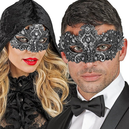 Oogmasker Theater Zilver van Widmann koop je bij Partywinkel