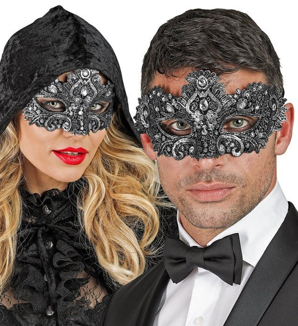 Oogmasker Theater Zilver van Widmann koop je bij Partywinkel